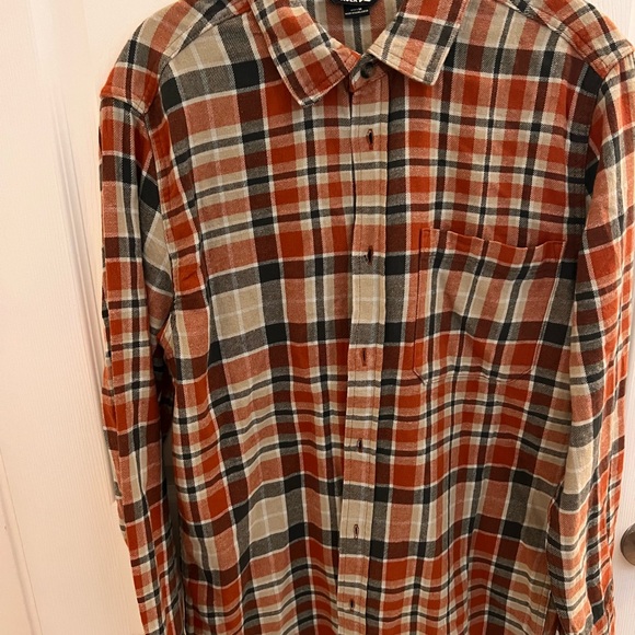 Eddie Bauer Other - Eddie Bauer Shirt Adult L Plaid Flannel Button‎ Up 100% Cotton Mens EUC